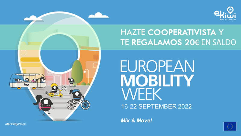 Estamos en la Semana Europea de la Movilidad y lo celebramos regalándote 20 euros de saldo