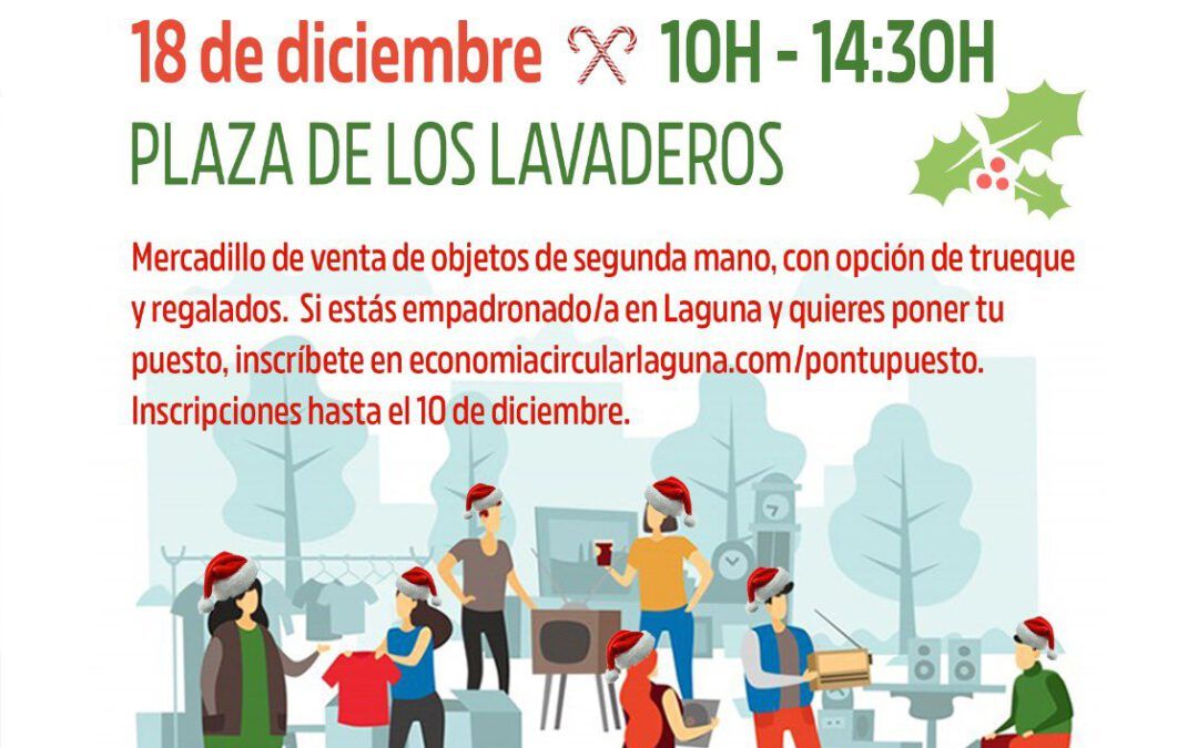¡Volvemos a estar presentes en el segundo mercadillo de economía circular de Laguna de Duero!. 18 de diciembre