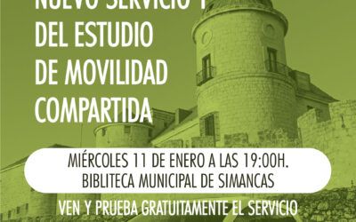 El Ayuntamiento de Simancas probará los beneficios de la movilidad compartida en el municipio – Jornada de presentación  11 de enero – 19h
