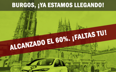 ¡Alcanzamos el 60% de la nueva ampliación de capital!. ¿Quieres participar y ayudarnos a llegar a Burgos?. Entra y te decimos como