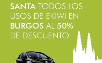 Esta Semana Santa, ¡todos los usos del servicio de carsharing en Burgos al 50% de descuento!. ¡Corre y reserva tu eKiwi!